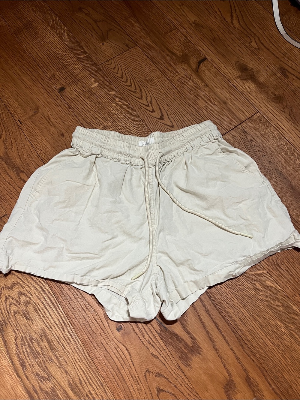 Everyday Cream Drawstring Athletic Shorts